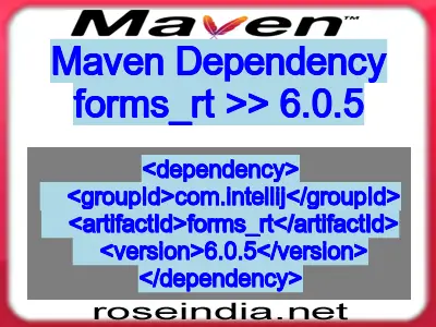 Maven dependency of forms_rt version 6.0.5