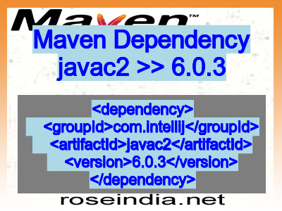 Maven dependency of javac2 version 6.0.3