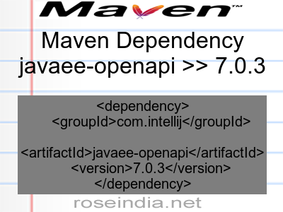 Maven dependency of javaee-openapi version 7.0.3