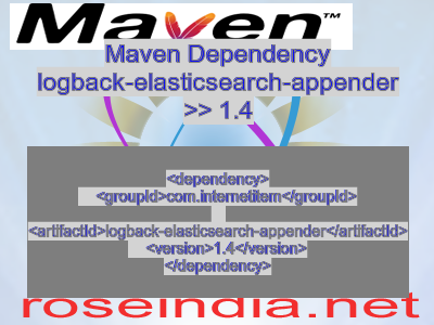 Maven dependency of logback-elasticsearch-appender version 1.4
