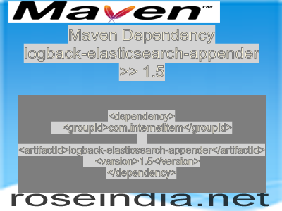 Maven dependency of logback-elasticsearch-appender version 1.5