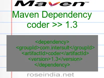 Maven dependency of coder version 1.3