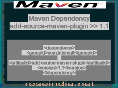 Maven dependency of add-source-maven-plugin version 1.1