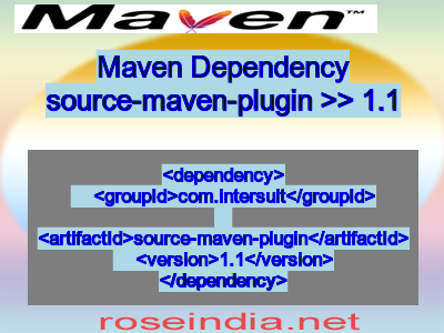 Maven dependency of source-maven-plugin version 1.1