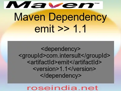 Maven dependency of emit version 1.1