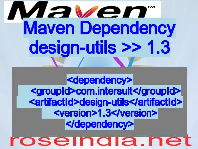 Maven dependency of design-utils version 1.3
