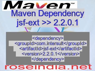 Maven dependency of jsf-ext version 2.2.0.1