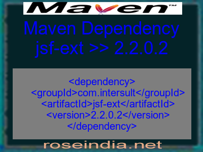 Maven dependency of jsf-ext version 2.2.0.2