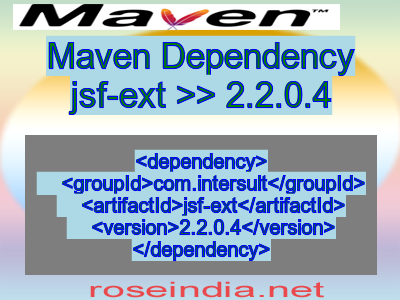 Maven dependency of jsf-ext version 2.2.0.4