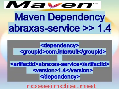 Maven dependency of abraxas-service version 1.4