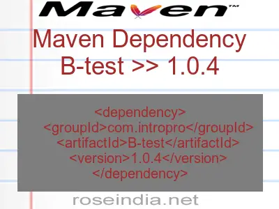 Maven dependency of B-test version 1.0.4