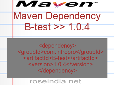 Maven dependency of B-test version 1.0.4