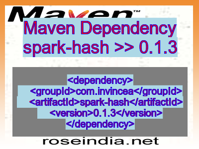 Maven dependency of spark-hash version 0.1.3