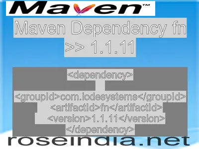 Maven dependency of fn version 1.1.11