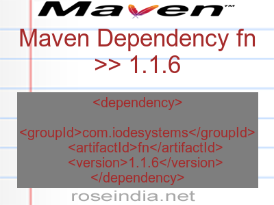 Maven dependency of fn version 1.1.6