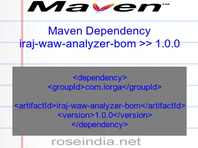 Maven dependency of iraj-waw-analyzer-bom version 1.0.0