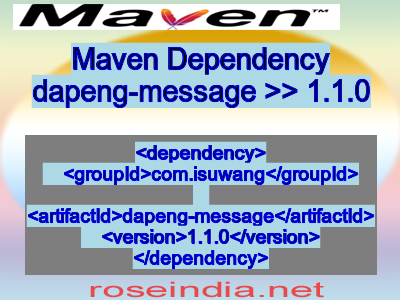 Maven dependency of dapeng-message version 1.1.0