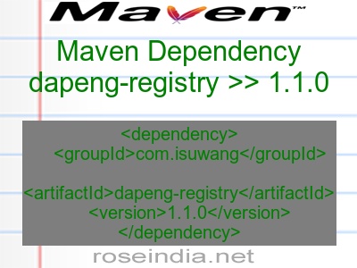 Maven dependency of dapeng-registry version 1.1.0