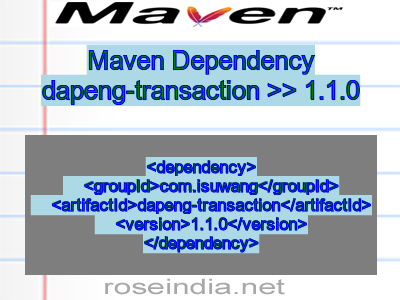 Maven dependency of dapeng-transaction version 1.1.0