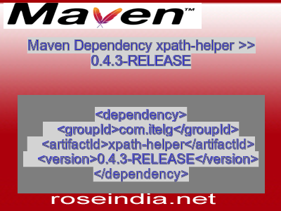 Maven dependency of xpath-helper version 0.4.3-RELEASE