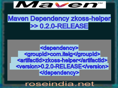 Maven dependency of zkoss-helper version 0.2.0-RELEASE