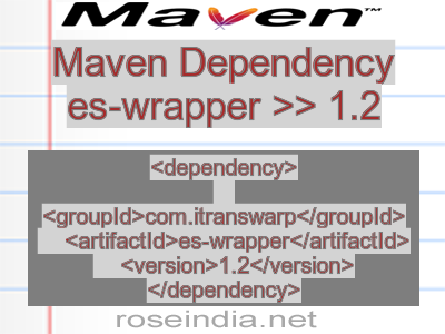 Maven dependency of es-wrapper version 1.2