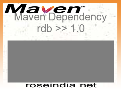 Maven dependency of rdb version 1.0