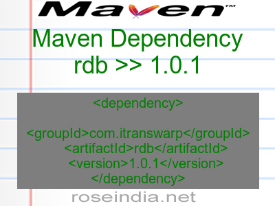 Maven dependency of rdb version 1.0.1