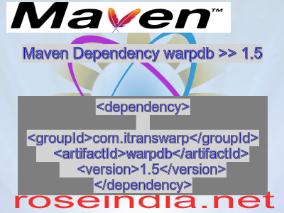 Maven dependency of warpdb version 1.5
