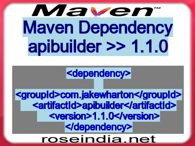 Maven dependency of apibuilder version 1.1.0