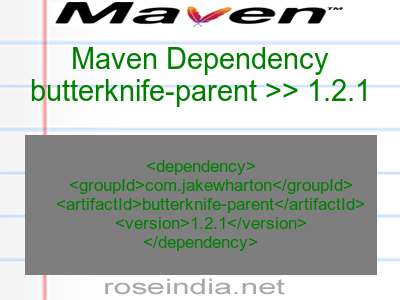 Maven dependency of butterknife-parent version 1.2.1