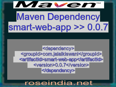 Maven dependency of smart-web-app version 0.0.7