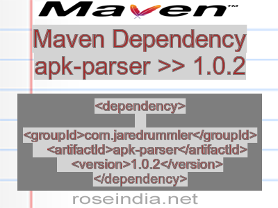 Maven dependency of apk-parser version 1.0.2