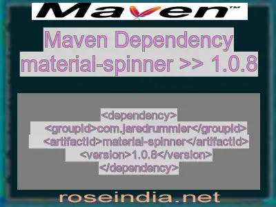 Maven dependency of material-spinner version 1.0.8