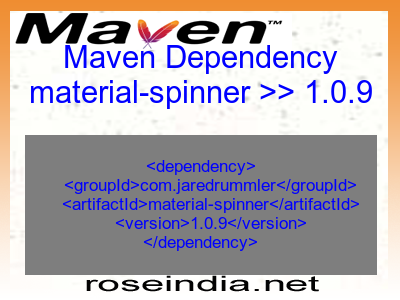 Maven dependency of material-spinner version 1.0.9