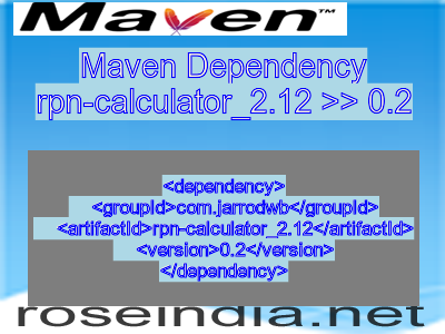 Maven dependency of rpn-calculator_2.12 version 0.2
