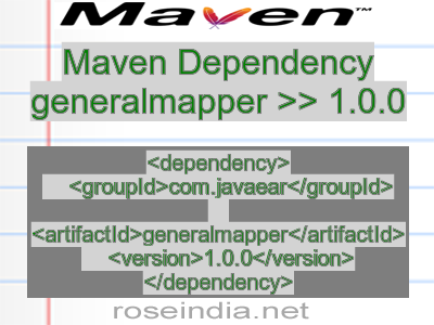 Maven dependency of generalmapper version 1.0.0