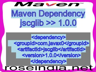Maven dependency of jscglib version 1.0.0