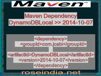 Maven dependency of DynamoDBLocal version 2014-10-07