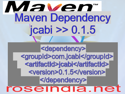 Maven dependency of jcabi version 0.1.5