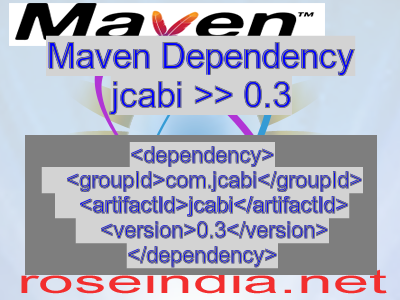 Maven dependency of jcabi version 0.3