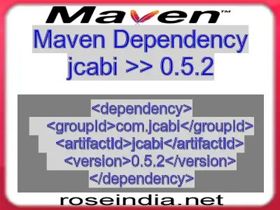 Maven dependency of jcabi version 0.5.2