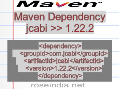 Maven dependency of jcabi version 1.22.2