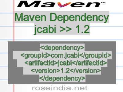 Maven dependency of jcabi version 1.2