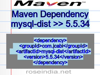 Maven dependency of mysql-dist version 5.5.34