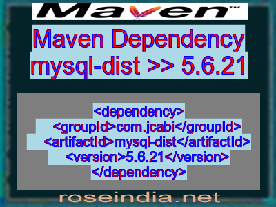 Maven dependency of mysql-dist version 5.6.21