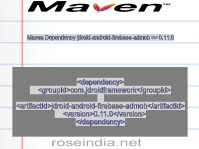 Maven dependency of jdroid-android-firebase-admob version 0.11.0