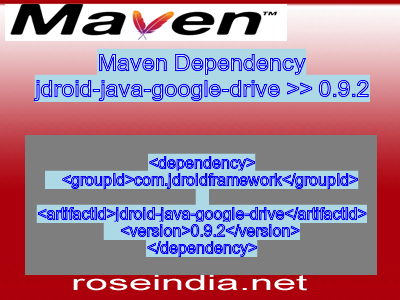 Maven dependency of jdroid-java-google-drive version 0.9.2