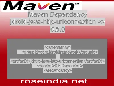 Maven dependency of jdroid-java-http-urlconnection version 0.8.0