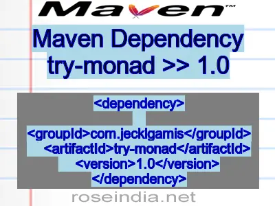 Maven dependency of try-monad version 1.0